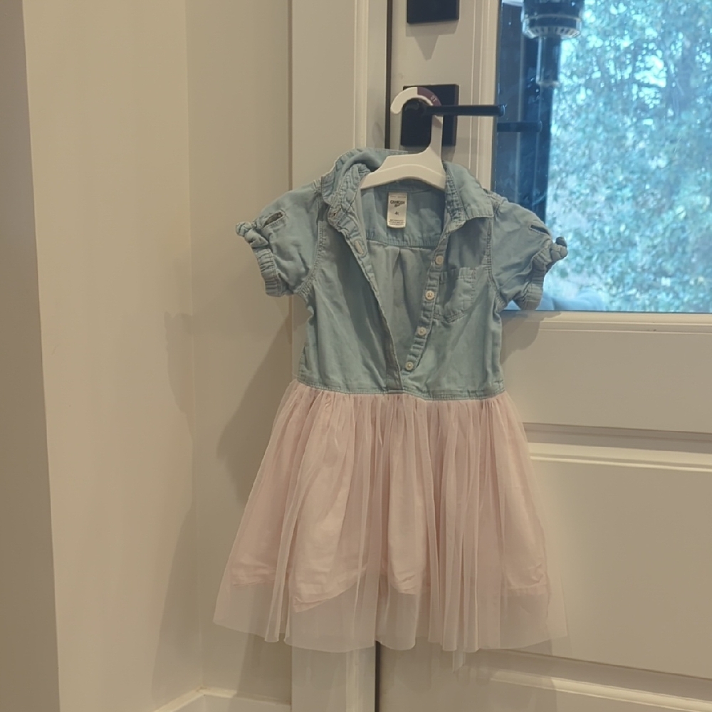 OshKosh B'gosh Denim and Pink Tulle Dress